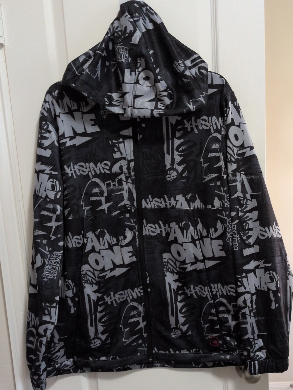 AND1 Jump shot Graffiti Hoodie Zip Up Light Jacket